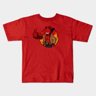 Cool Superhero Hell Demon Gamer Parody Mashup Kids T-Shirt